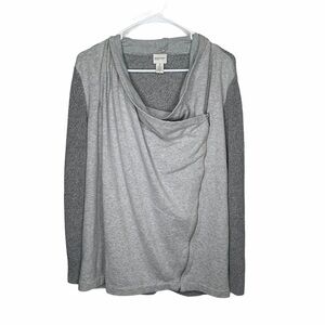 Zenergy Chico’s Mixed Knit Moto Sweater zip up M